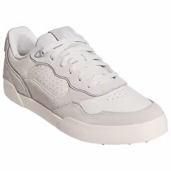 adidas Golf Mens 2025 RETROCROSS 25 Leather Perforated Spikeless Golf Shoes - UK 7, Grey/Off White/Silver