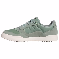 adidas Golf Mens 2025 RETROCROSS 25 Leather Perforated Spikeless Golf Shoes - UK 12, Green/Off White/Gum