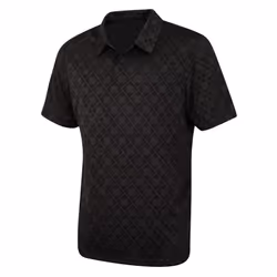 adidas Golf Mens 2024 U365T HEAT.RDY UPF 50+ Jacquard 3 Button Polo Shirt - XL, Black