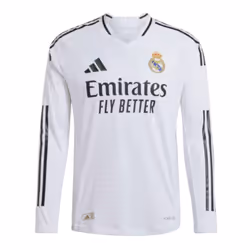 2024-2025 Real Madrid Authentic Long Sleeve Home Shirt - 3XL