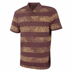 adidas Golf Mens 2024 Go To Printed Recycled Breathable AeroReady Polo Shirt - M, Shadow Fig Melange