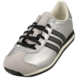 adidas Country Og Womens Fashion Trainers in Silver Black - 4