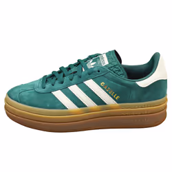 adidas Gazelle Bold Womens Fashion Trainers in Green Off White - 5.5