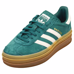 adidas Gazelle Bold Womens Fashion Trainers in Green Off White - 3.5 UK
