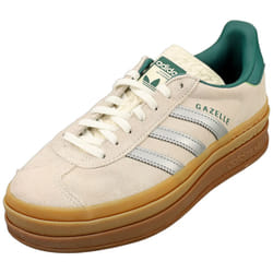 adidas Gazelle Bold Womens Fashion Trainers in Off White Silver - 4