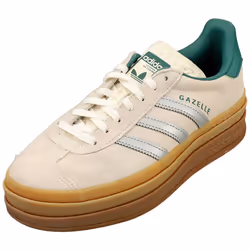 adidas Gazelle Bold Womens Fashion Trainers in Off White Silver - 8.5