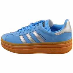 adidas Gazelle Bold Womens Fashion Trainers in Blue Silver - 3.5