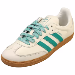 adidas Samba Og Womens Fashion Trainers in Off White Green - 8.5 UK