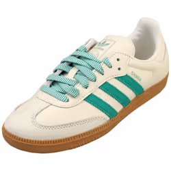 adidas Samba Og Womens Fashion Trainers in Off White Green - 5.5