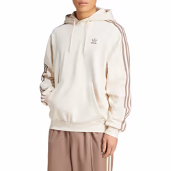 ADIDAS Original 3-Stripes Mens Hoodie Baggy Fit - Cream, XS
