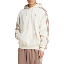ADIDAS Original 3-Stripes Mens Hoodie Baggy Fit - Cream, XS