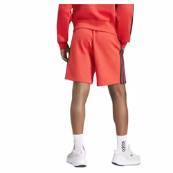 Adidas Essential 3 Stripes Mens French Terry Shorts - Red, M