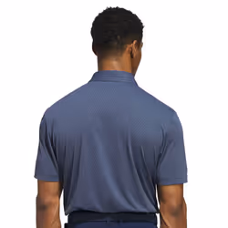 adidas Golf Mens 2025 Tour Textured Print Recycled Left Chest Polo Shirt - L, Collegiate Navy
