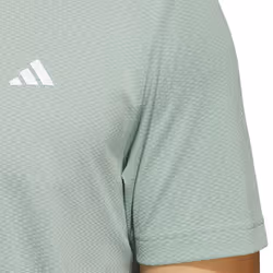 adidas Golf Mens 2025 Tour Textured Print Recycled Left Chest Polo Shirt - XL, Silver Green
