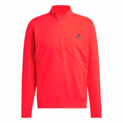 adidas Golf Mens 2025 Tour Water Repellent Stretch Knit 1/4 Zip Sweater - L, Pure Ruby