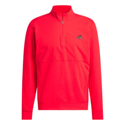 adidas Golf Mens 2025 Tour Water Repellent Stretch Knit 1/4 Zip Sweater - L, Pure Ruby