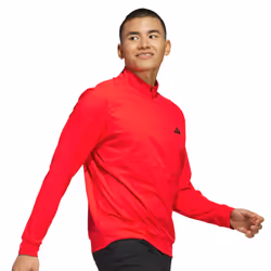 adidas Golf Mens 2025 Tour Water Repellent Stretch Knit 1/4 Zip Sweater - L, Pure Ruby