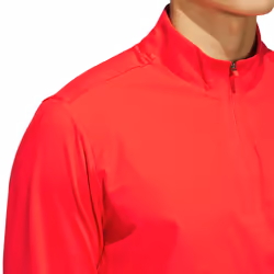 adidas Golf Mens 2025 Tour Water Repellent Stretch Knit 1/4 Zip Sweater - L, Pure Ruby
