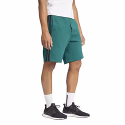 Adidas Essential 3 Stripes Mens French Terry Shorts - Green, S