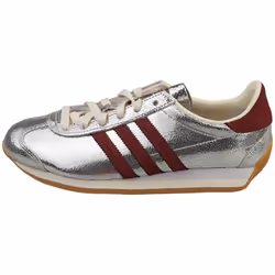 adidas Country Og Womens Fashion Trainers in Silver Maroon - 5