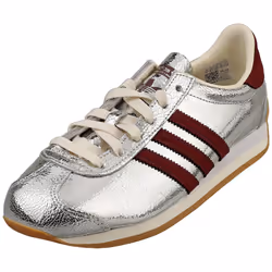 adidas Country Og Womens Fashion Trainers in Silver Maroon - 5.5
