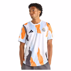 2024-2025 Real Madrid Pre-Match Shirt (White/Crew Orange) - XXL
