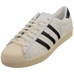 adidas Superstar Vintage Womens Classic Trainers in White Black - 10