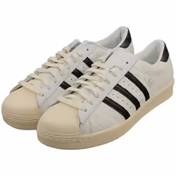 adidas Superstar Vintage Womens Classic Trainers in White Black - 11.5