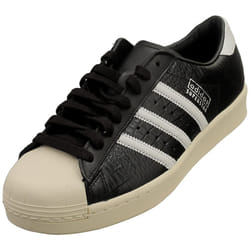 adidas Superstar Vintage Womens Classic Trainers in Black White - 10