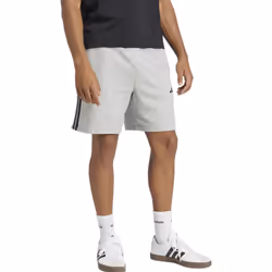 Adidas Essential 3 Stripes Mens French Terry Shorts - Grey, M