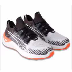 Puma Golf Mens 2024 Electrocat Waterproof Knitted Upper Nitro Foam Shoes - UK 10.5, White/Black/Red Blast