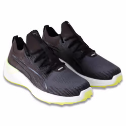 Puma Golf Mens 2024 Electrocat Waterproof Knitted Upper Nitro Foam Shoes - UK 10.5, Black/Gray/Yellow