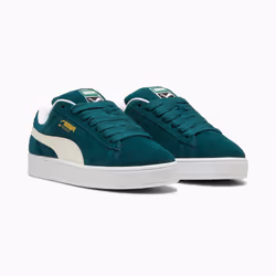 ) Puma Suede XL Suede Dark Green Trainers - Green, 9 (Adults'