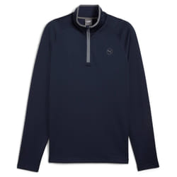 Puma Golf Mens 2024 Waffle Fleece Moisture Wicking Breathable 1/4 Zip Sweater - L, Deep Navy