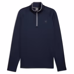 Puma Golf Mens 2024 Waffle Fleece Moisture Wicking Breathable 1/4 Zip Sweater - XL, Deep Navy