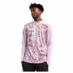 2024-2025 AC Milan Prematch 1/4 Zip Top (Grape) - XL