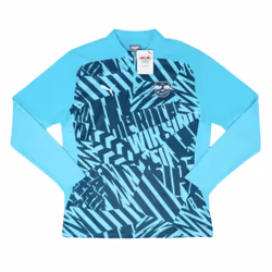 2024-2025 Red Bull Leipzig Pre-Match 1/4 Zip Top (Aqua) - L