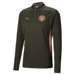 Manchester City Dark Green Â¼ Zip Training Top - M