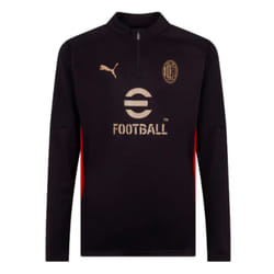 2024-2025 AC Milan Training 1/4 Zip Top (Black) - XL