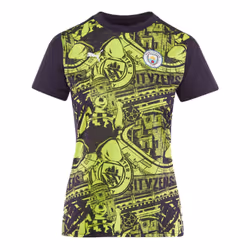 2024-2025 Man City Pre-Match Shirt (Yellow Glow) - Womens - M