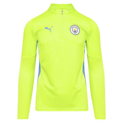 2024-2025 Man City Training 1/4 Zip Top (Yellow Glow) - L