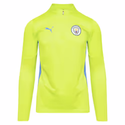 2024-2025 Man City Training 1/4 Zip Top (Yellow Glow) - XL