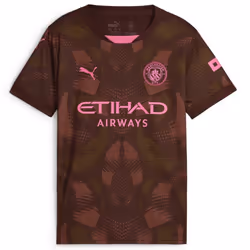 Man City Kids Brown Goalkeeper Shirt 2024/25 - 11-12 Years