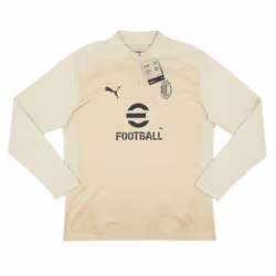 2024-2025 AC Milan Prematch 1/4 Zip Top (Putty) - XL