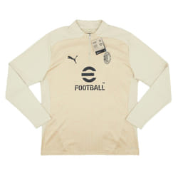 2024-2025 AC Milan Prematch 1/4 Zip Top (Putty) - XL