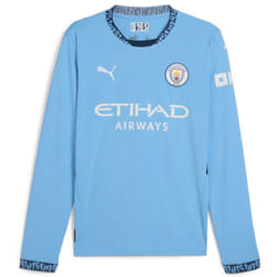 Manchester City Kids Long Sleeve Home Shirt 24/25 - 9-10 Years