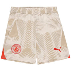 Man City Kids Cream Goalkeeper Shorts 2024/25 - 7-8 Years