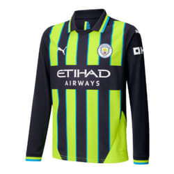 2024-2025 Man City Away Long Sleeve Shirt (Kids) - XXLB