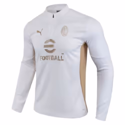 2024-2025 AC Milan Training 1/4 Zip Top (White) - L