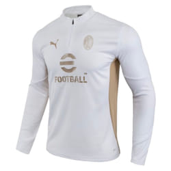 2024-2025 AC Milan Training 1/4 Zip Top (White) - L